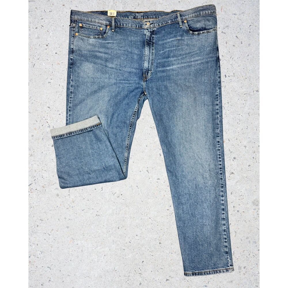 Levi’s 502 Taper Men’s Jeans W52 L34 Blue Regular Fit Big & Tall NWT